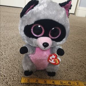 New TY Beannie Boo Racoon Rocco Stuffed Animal 13”